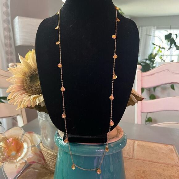 Stella & Dot Gold Tone Long Necklace - Picture 4 of 7